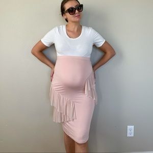 ASOS maternity high waisted blush skirt